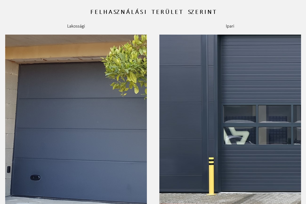 lakossági szekcionált garázskapu függőleges oldalt működtetésű kapu hőszigetelt kapulapok zártcellás PU habbal kitöltött panelek ujj becsípődés benyúlás elleni védelem 10 évre kiterjeszthető kapugarancia nem zuhan le rugótöréskor maximális védelem egyedi kapuméretek sima bordázott felület ugrókódos távnyitó QF70 QF200 QF300 erősített vasalat