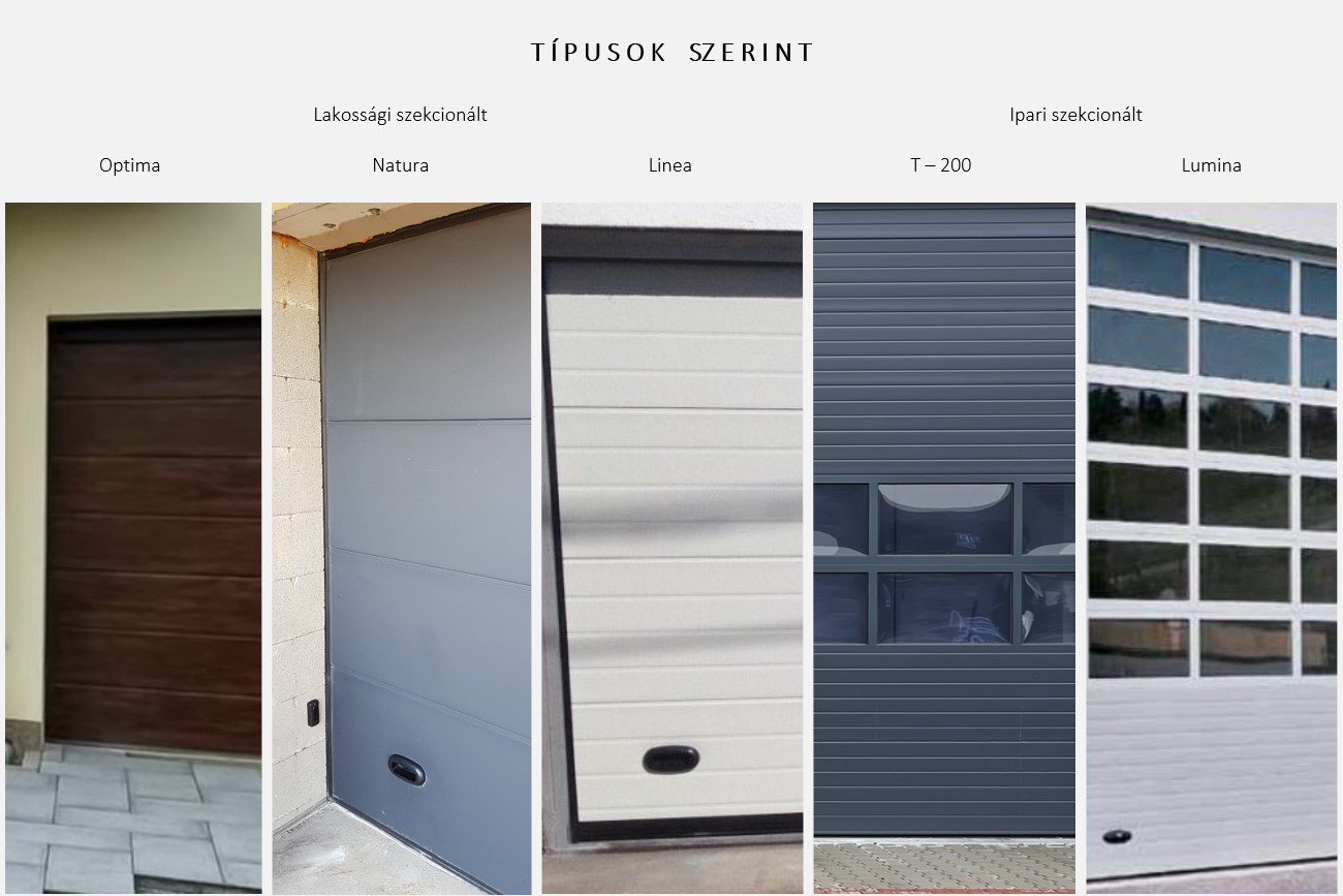 lakossági szekcionált garázskapu függőleges oldalt működtetésű kapu hőszigetelt kapulapok zártcellás PU habbal kitöltött panelek ujj becsípődés benyúlás elleni védelem 10 évre kiterjeszthető kapugarancia nem zuhan le rugótöréskor maximális védelem egyedi kapuméretek sima bordázott felület ugrókódos távnyitó QF70 QF200 QF300 erősített vasalat