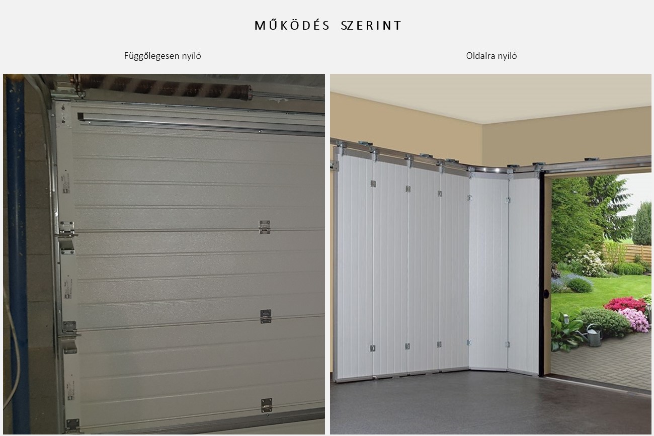 lakossági szekcionált garázskapu függőleges oldalt működtetésű kapu hőszigetelt kapulapok zártcellás PU habbal kitöltött panelek ujj becsípődés benyúlás elleni védelem 10 évre kiterjeszthető kapugarancia nem zuhan le rugótöréskor maximális védelem egyedi kapuméretek sima bordázott felület ugrókódos távnyitó QF70 QF200 QF300 erősített vasalat